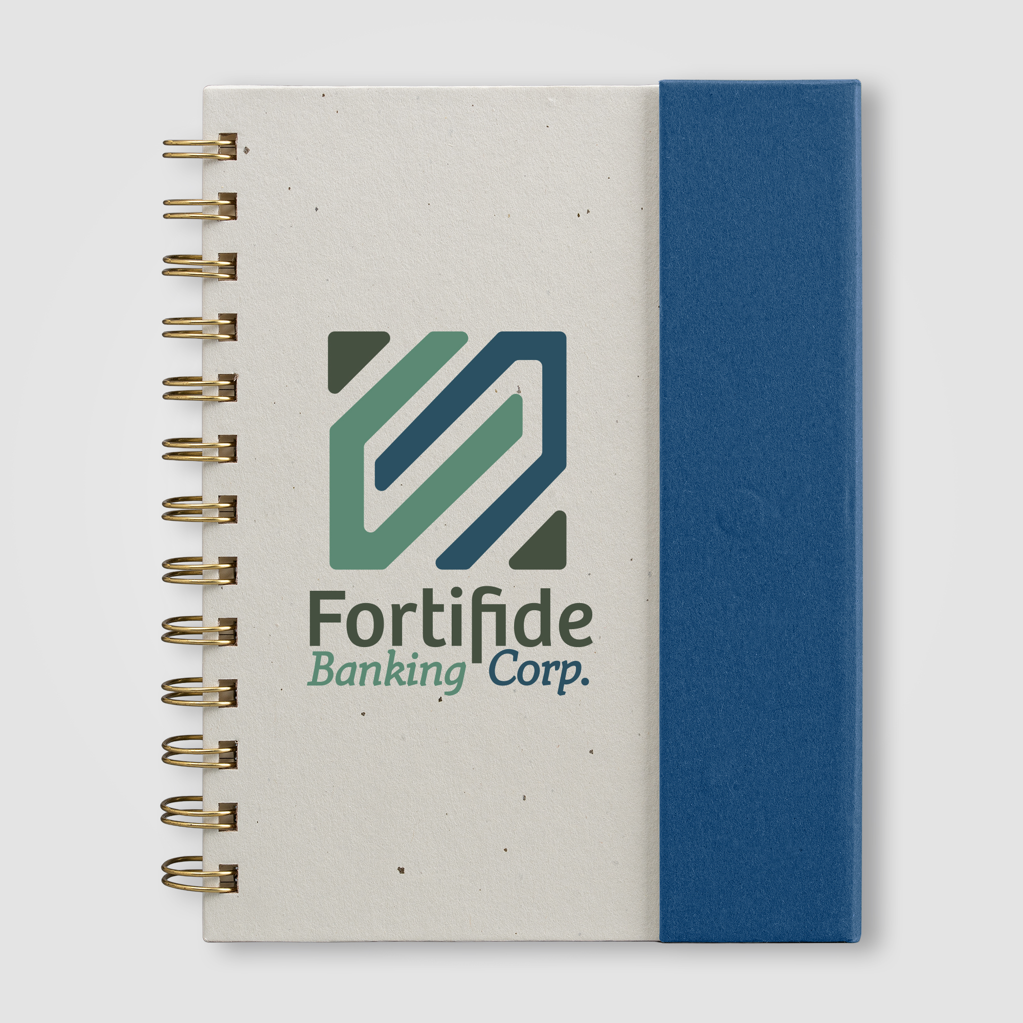 Carnet spirale B6 papier avec stylo Halden Bleu marine